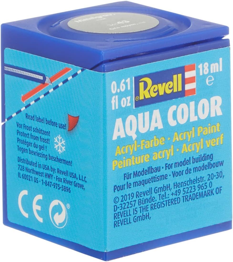 Revell - Su Bazlı Maket Boyası Gri Mat 18 Ml (36143)