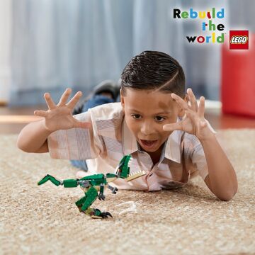 LEGO Creator Muhteşem Dinozorlar 31058-7 Yaş ve Üzeri Dinozorları Seven Çocuklar için Yaratıcı Oyuncak Yapım Seti (174 Parça)