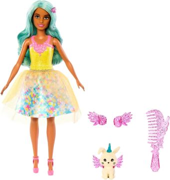 Barbie - Masalsı bir kıyafet ve hayvan dostu bebek, Barbie A Touch of Magic'' esinlenilmiştir, Teresa fantezi kılı ve taraklı - HLC36