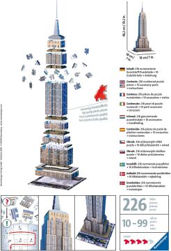 Ravensburger (125531) 3D Puzzle, Empire State Binası