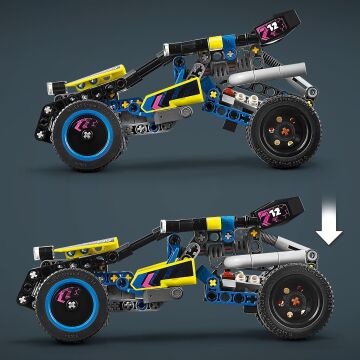 LEGO Technic Arazi Yarışı Arabası 42164-8 Yaş ve Üzeri Çocuklar için Koleksiyonluk Yaratıcı Oyuncak Model Yapım Seti (219 Parça)