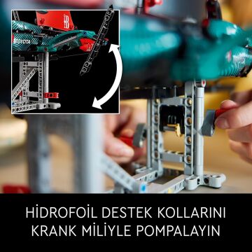 LEGO Technic Emirates Team New Zealand AC75 Yat 42174 - Yetişkinler için Yelkenli Tekne Modeli Yapım Seti (962 Parça)