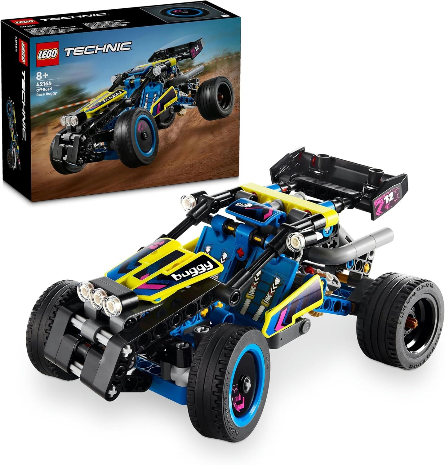 LEGO Technic Arazi Yarışı Arabası 42164-8 Yaş ve Üzeri Çocuklar için Koleksiyonluk Yaratıcı Oyuncak Model Yapım Seti (219 Parça)
