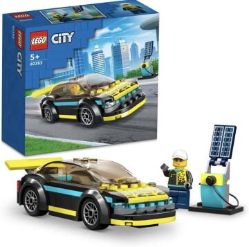 LEGO® City Elektrikli Spor Araba 60383-5 Yaş ve Üzeri Çocuklar için Oyuncak Şarj İstasyonu ve Sürücü Minifigürü İçeren Oyuncak Yapım Seti (95 Parça)