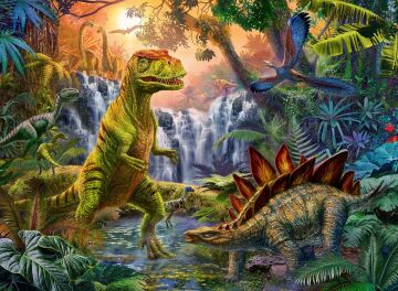 Ravensburger Puzzle, Dinosaur Oasis, 100 Parça