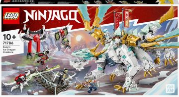 LEGO® NINJAGO® Zane’in Buz Ejderhası Yaratığı 71786-10 Yaş ve Üzeri Çocuklar için Ejderha Figürü İçeren Yaratıcı Oyuncak Yapım Seti (973 Parça)