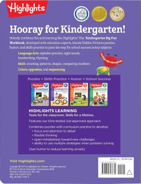 The Big Fun Kindergarten Activity Book: Build skills and confidence through puzzles and early learning activities!