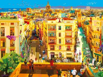 Ravensburger 171927 1500 Parçalı Puzzle Valensiya'da Yemek