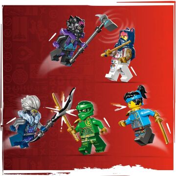 LEGO NINJAGO Usta Ejderha Egalt 71809-8 Yaş ve Üzeri Çocuklar için Lloyd, Sora, Nya, Lord Ras ve Cinder Minifigürü İçeren Yaratıcı Oyuncak Yapım Seti (532 Parça)