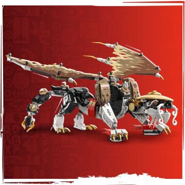 LEGO NINJAGO Usta Ejderha Egalt 71809-8 Yaş ve Üzeri Çocuklar için Lloyd, Sora, Nya, Lord Ras ve Cinder Minifigürü İçeren Yaratıcı Oyuncak Yapım Seti (532 Parça)
