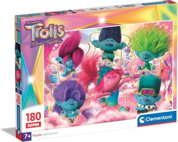 CLEMENTONI 180 el. Super Kolor Trolls 3 [PUZZLE]