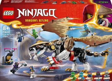 LEGO NINJAGO Usta Ejderha Egalt 71809-8 Yaş ve Üzeri Çocuklar için Lloyd, Sora, Nya, Lord Ras ve Cinder Minifigürü İçeren Yaratıcı Oyuncak Yapım Seti (532 Parça)