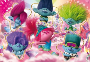 CLEMENTONI 180 el. Super Kolor Trolls 3 [PUZZLE]