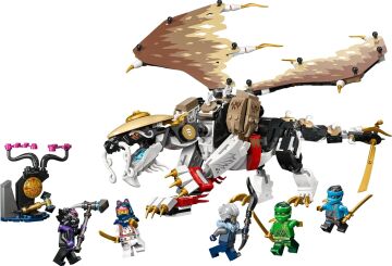 LEGO NINJAGO Usta Ejderha Egalt 71809-8 Yaş ve Üzeri Çocuklar için Lloyd, Sora, Nya, Lord Ras ve Cinder Minifigürü İçeren Yaratıcı Oyuncak Yapım Seti (532 Parça)