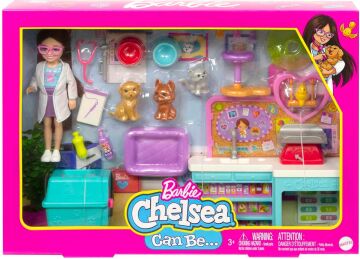 Barbie Chelsea Meslekleri Öğreniyor Veteriner Oyun Seti, 3 yaş ve üzeri, HGT12