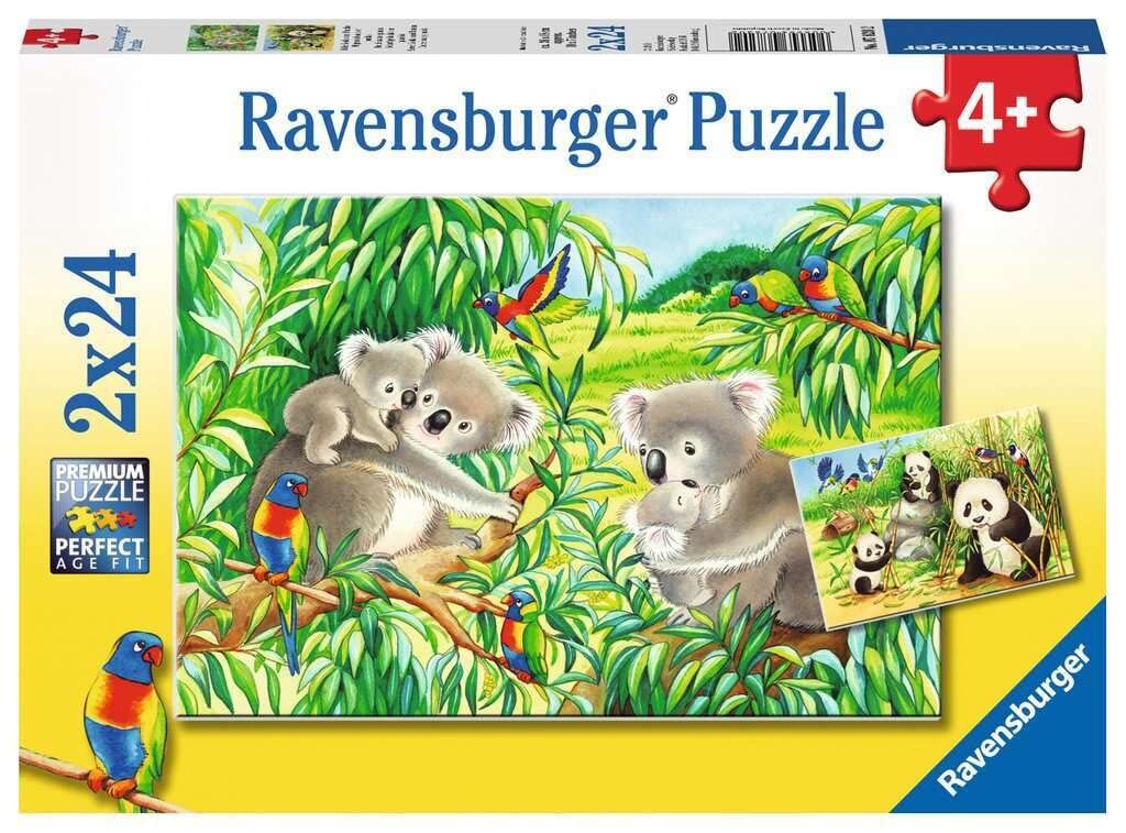 Ravensburger (78202) 2 X 24 Parça Puzzle Koalas Pandas