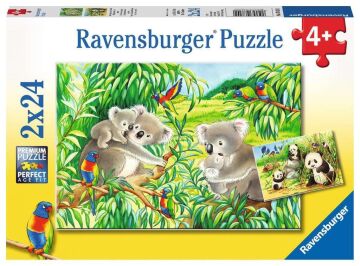Ravensburger (78202) 2 X 24 Parça Puzzle Koalas Pandas