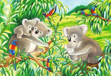 Ravensburger (78202) 2 X 24 Parça Puzzle Koalas Pandas