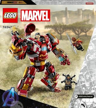 LEGO® Marvel Hulkbuster: Wakanda Savaşı 76247-8 Yaş ve Üzeri Çocuklar için Robot ve Minifigürler İçeren Yaratıcı Oyuncak Yapım Seti (385 Parça)