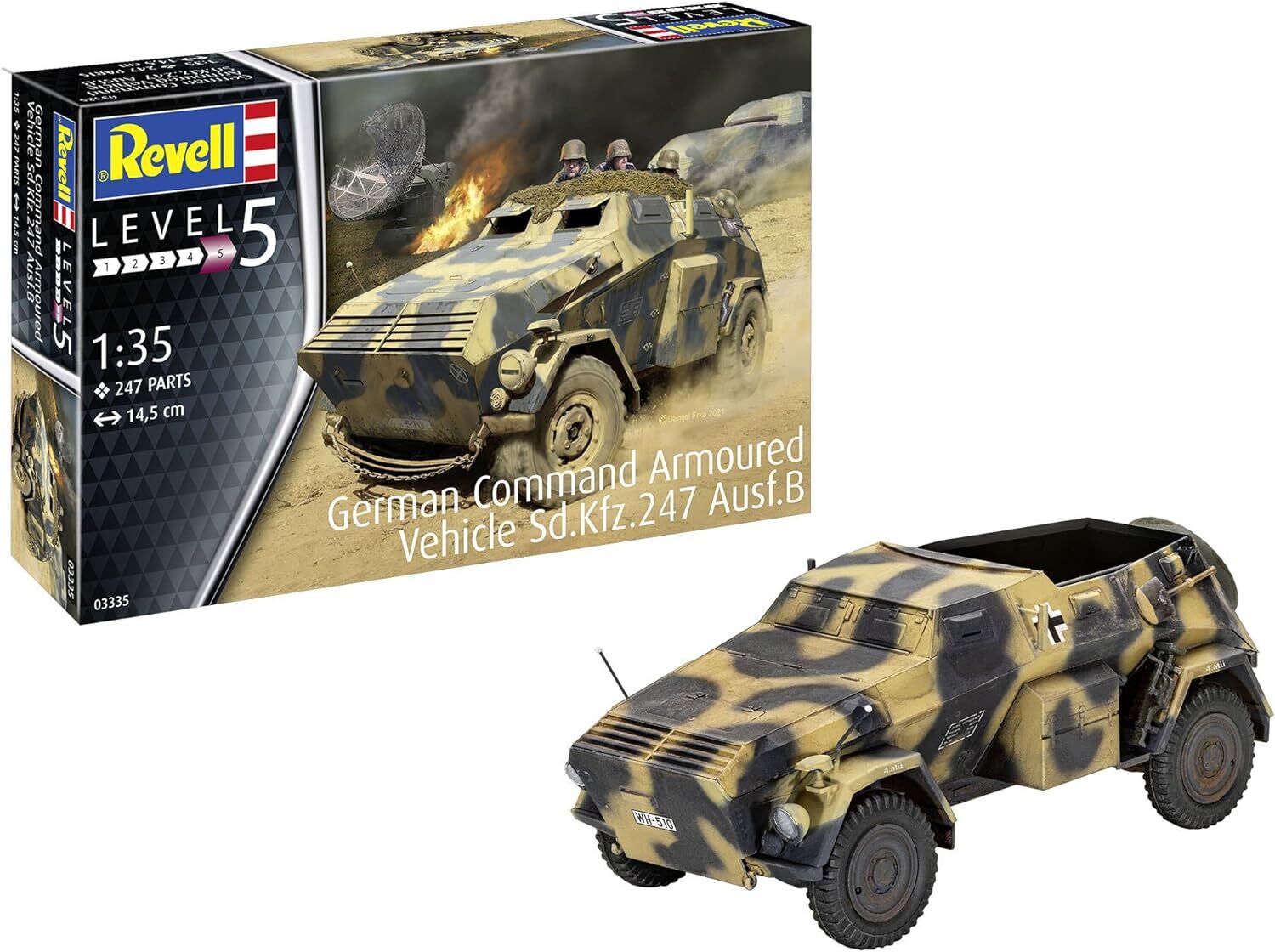 Revell German Command Zırhlı Araç Sd.Kfz.247 Ausf.B Model Kit Askeri Araç