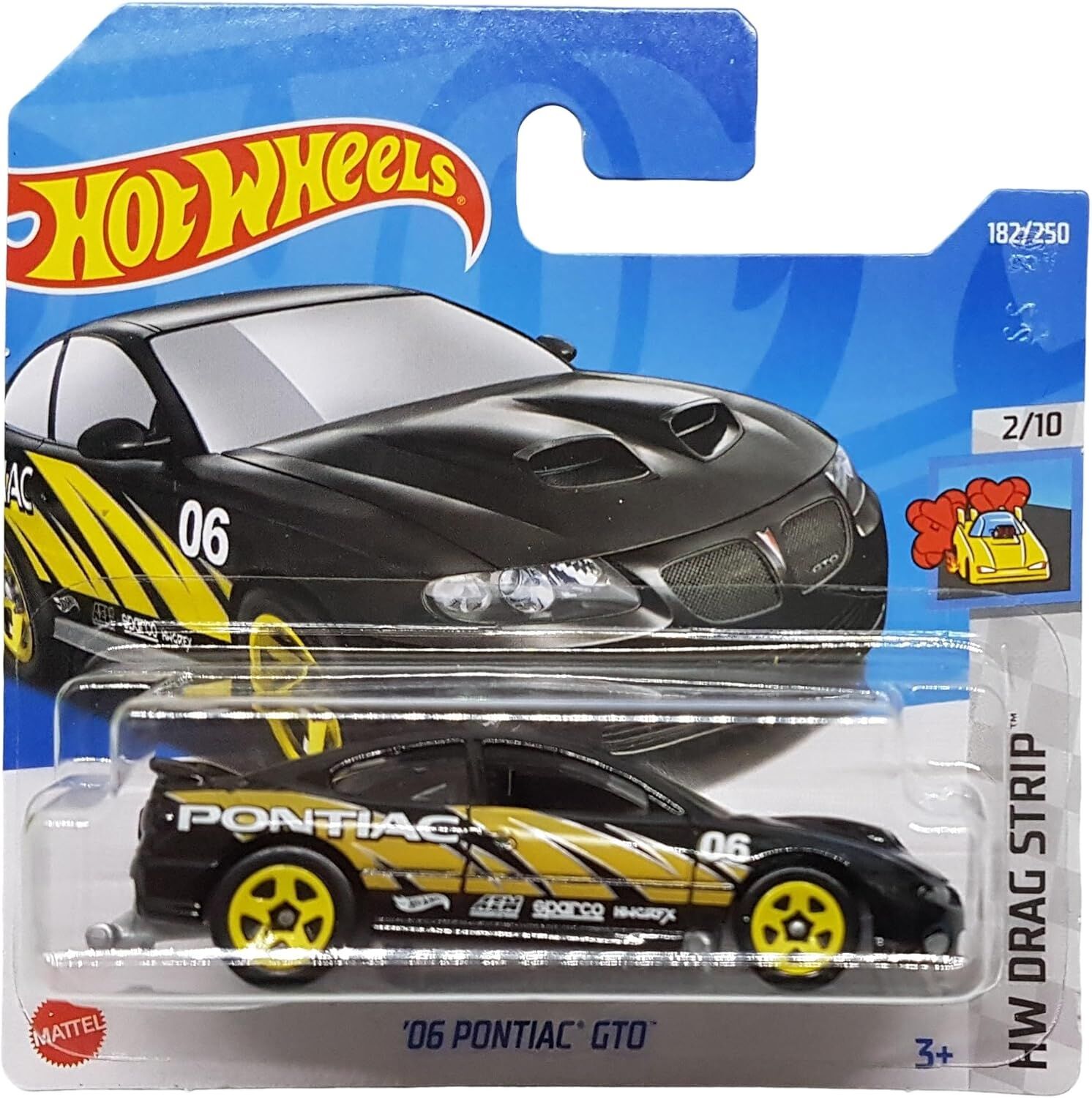 Hot Wheels - ´06 Pontiac GTO - HW Drag Strip 2/10 - HCX70 - Short Card - GM - sparco - AEM - Mattel 2022
