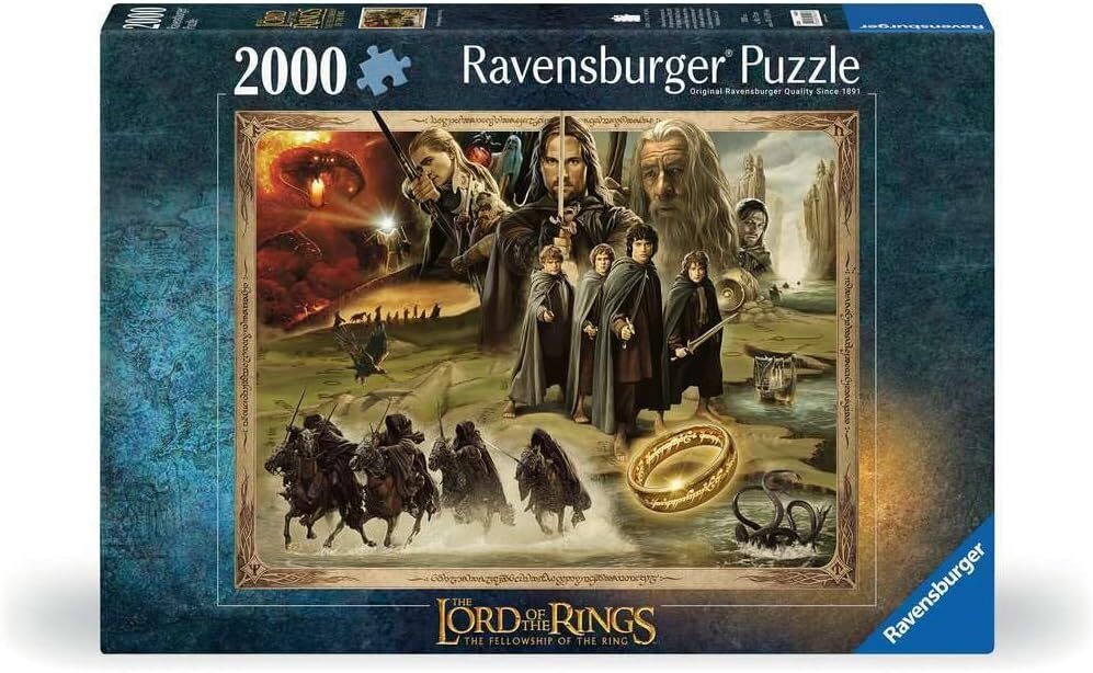 Ravensburger 169276 2000 Parçalı Puzzle LOTR Yüzük Kardeşliği, Renkli