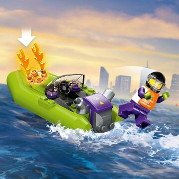 LEGO® City İtfaiye Kurtarma Teknesi 60373-5 Yaş ve Üzeri Uygulamalı Oyunları Seven Çocuklar için Oyuncak Yapım Seti (144 Parça)