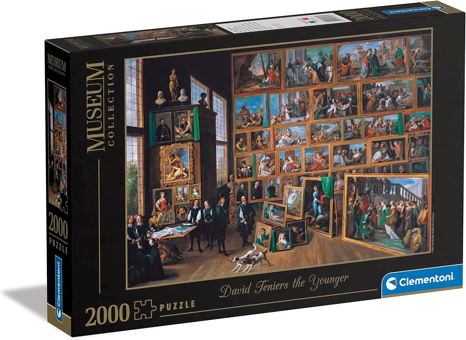 Clementoni 32576 Müze Koleksiyonu Teniers, Archduke Leopold Wilhelm, Yapboz 2000 Parça Yetişkinler ve Çocuklar için, 10 Yaşındaki Tüm Aile İçin Beceri Oyunu, Çok Renkli