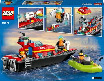 LEGO® City İtfaiye Kurtarma Teknesi 60373-5 Yaş ve Üzeri Uygulamalı Oyunları Seven Çocuklar için Oyuncak Yapım Seti (144 Parça)