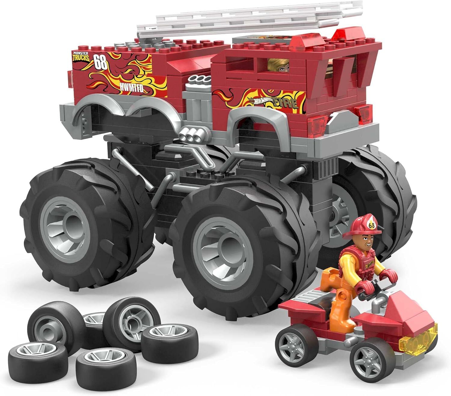 Mega Bloks Hot Wheels® HW 5-Alarm™ Monster Truck İtfaiye Aracı