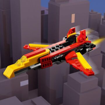 LEGO® Creator 3’ü 1 Arada Süper Robot 31124-7 Yaş ve Üzeri için Oyuncak Robot, Jet Uçağı ve Ejderha Modeli İçeren Oyuncak Yapım Seti (159 Parça)