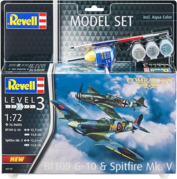 Revell M.Set Bf109G-10 Spitfire, Çok Renkli