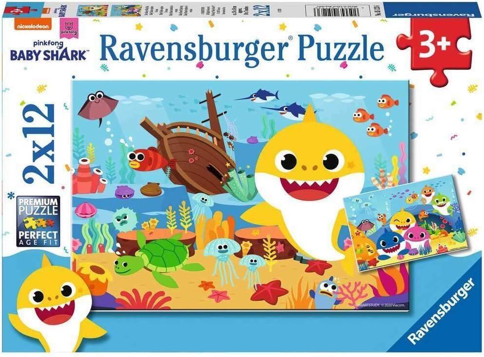 Ravensburger 2x12p Puz Baby Shark