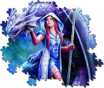 Clementoni 39525 Anne Stokes Dragon Mage Yetişkin Puzzle, 1000 Parça, Çok Renkli