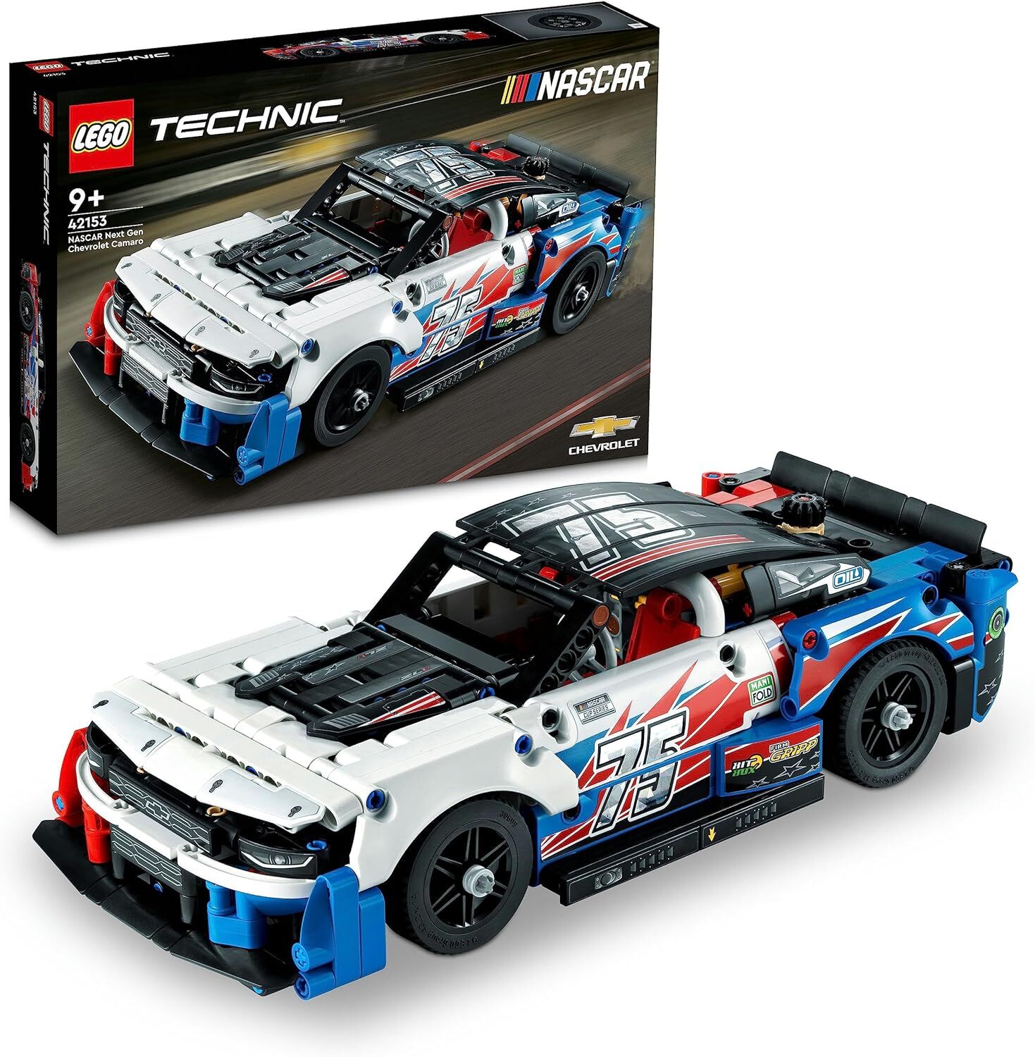 LEGO Technic Nascar Yeni Nesil Chevrolet Camaro ZL1 42153-9 Yaş ve Üzeri Çocuklar İçin Yaratıcı Oyuncak Yapım Seti (672 Parça)
