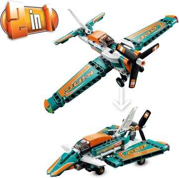 LEGO Technic Yarış Uçağı 42117 - 7 Yaş ve Üzeri Yüksek Performanslı Oyuncak Arabaları Seven Çocuklar için Koleksiyonluk Yaratıcı Oyuncak Model Yapım Seti (154 Parça)