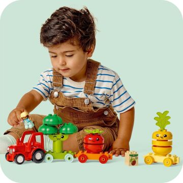 LEGO DUPLO İlk Meyve Sebze Traktörü 10982-18 Ay ve Üzeri Küçük Çocuklar İçin Çiftçilik Temalı Eğitici Oyuncak Yapım Seti (19 Parça)