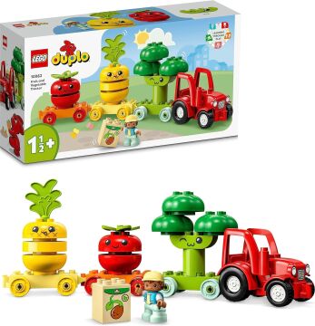 LEGO DUPLO İlk Meyve Sebze Traktörü 10982-18 Ay ve Üzeri Küçük Çocuklar İçin Çiftçilik Temalı Eğitici Oyuncak Yapım Seti (19 Parça)