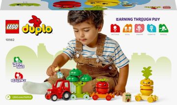 LEGO DUPLO İlk Meyve Sebze Traktörü 10982-18 Ay ve Üzeri Küçük Çocuklar İçin Çiftçilik Temalı Eğitici Oyuncak Yapım Seti (19 Parça)