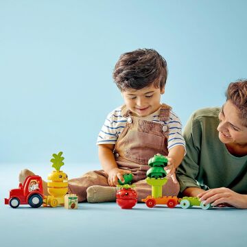LEGO DUPLO İlk Meyve Sebze Traktörü 10982-18 Ay ve Üzeri Küçük Çocuklar İçin Çiftçilik Temalı Eğitici Oyuncak Yapım Seti (19 Parça)
