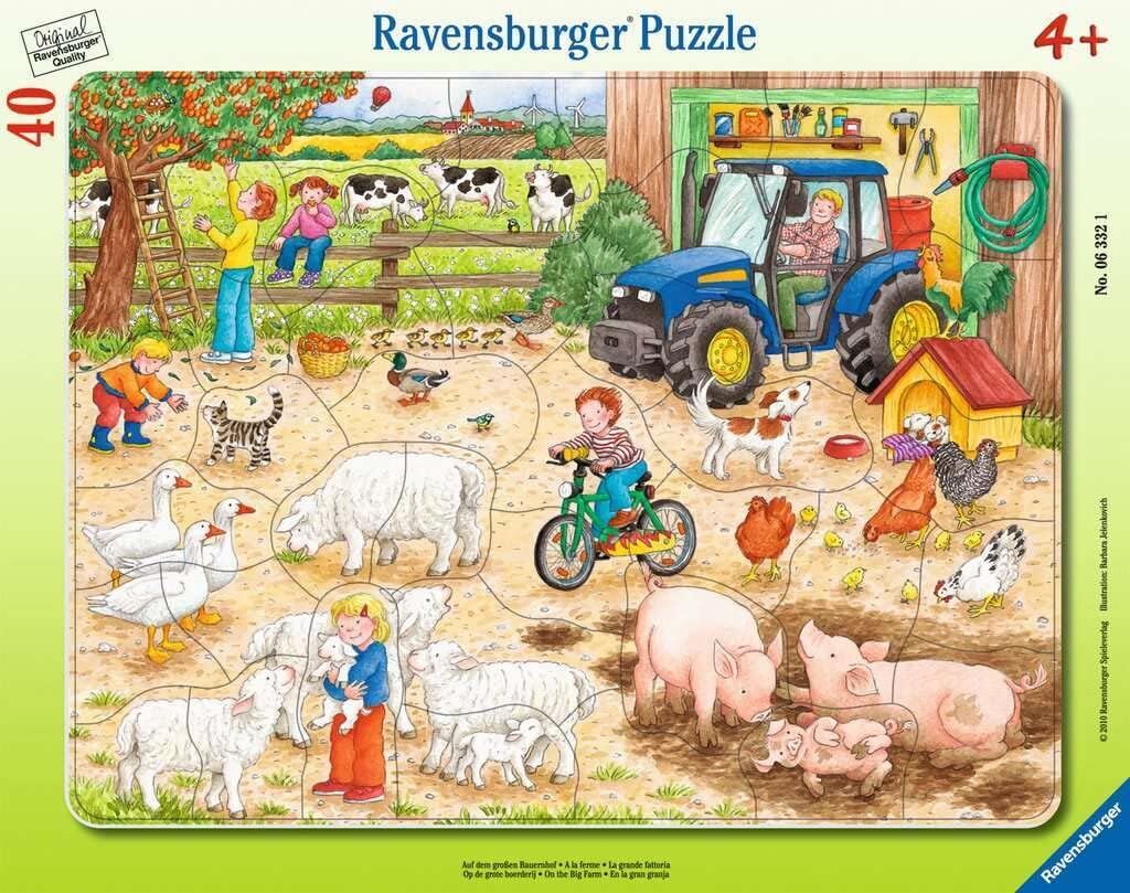 Ravensburger RPC063321 Çerçeveli Çocuk Yapboz, Büyük Çiftlik