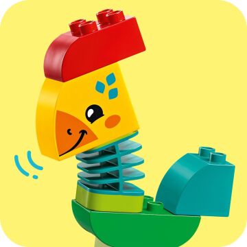 LEGO DUPLO İlk Hayvan Trenim 10412-1 Buçuk Yaş ve Üzeri Çocuklar için Tekerlekli Oyuncak Tren İçeren Eğitici Yapım Seti (19 Parça)
