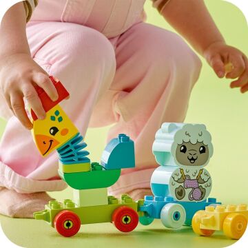 LEGO DUPLO İlk Hayvan Trenim 10412-1 Buçuk Yaş ve Üzeri Çocuklar için Tekerlekli Oyuncak Tren İçeren Eğitici Yapım Seti (19 Parça)