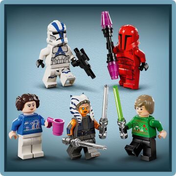 LEGO Star Wars 2024 Yılbaşı Takvimi 75395, 6 Yaş ve Üzeri Çocuklar için İnşa Edilebilen Yılbaşı Temalı Yaratıcı Oyuncak Yapım Seti (368 Parça)