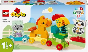 LEGO DUPLO İlk Hayvan Trenim 10412-1 Buçuk Yaş ve Üzeri Çocuklar için Tekerlekli Oyuncak Tren İçeren Eğitici Yapım Seti (19 Parça)