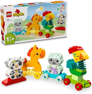 LEGO DUPLO İlk Hayvan Trenim 10412-1 Buçuk Yaş ve Üzeri Çocuklar için Tekerlekli Oyuncak Tren İçeren Eğitici Yapım Seti (19 Parça)