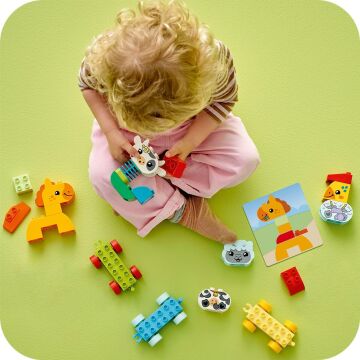 LEGO DUPLO İlk Hayvan Trenim 10412-1 Buçuk Yaş ve Üzeri Çocuklar için Tekerlekli Oyuncak Tren İçeren Eğitici Yapım Seti (19 Parça)