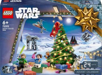 LEGO Star Wars 2024 Yılbaşı Takvimi 75395, 6 Yaş ve Üzeri Çocuklar için İnşa Edilebilen Yılbaşı Temalı Yaratıcı Oyuncak Yapım Seti (368 Parça)