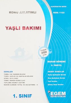 1. Sınıf Yaşlı Bakımı Konu Anlatımlı Soru Bankası - 2 Yarıyıl/Bahar Dönemi
