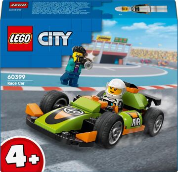 LEGO City Yeşil Yarış Arabası 60399-4 Yaş ve Üzeri Çocuklar için Oyuncak Yarış Aracı İçeren Yaratıcı Oyuncak Yapım Seti (56 Parça)
